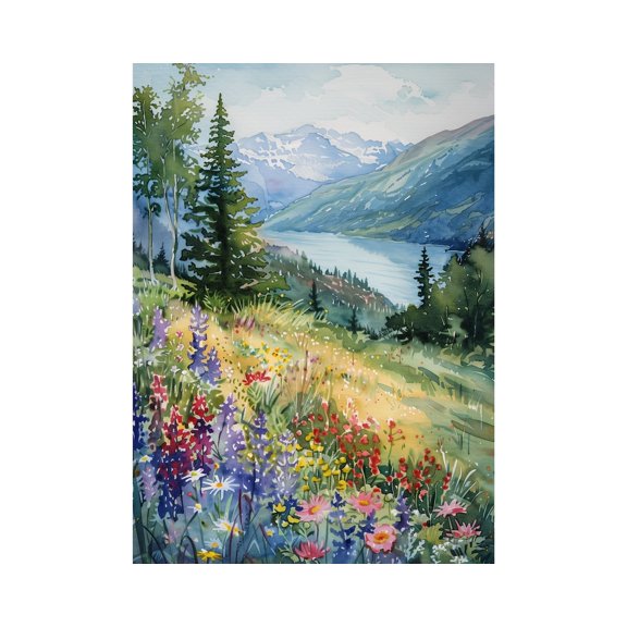 Columbia Gorge Mountain River Landscape Wall Art Decor Unframed Paper Print