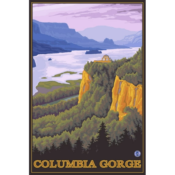 Columbia Gorge, Oregon and Washington (12x18 Wall Art Poster, Room Decor)