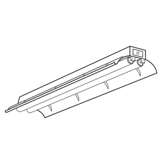 Columbia Lighting 00493 - 4' 2 Lamp T8 Industrial Columbia Lighting Light Fixture (CSR4-232-EB8LHUNV 4' 2L T8 INDUSTRIAL)