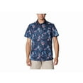 thumbnail image 1 of Columbia Men's Super Slack Tide Camp Shirt, Collegiate Navy Palmeria, Medium, 1 of 6