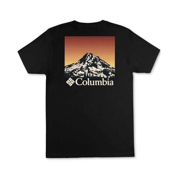 Columbia Mens Regular fit Short Sleeve Graphic T-Shirt Shirt Medium Black Solid
