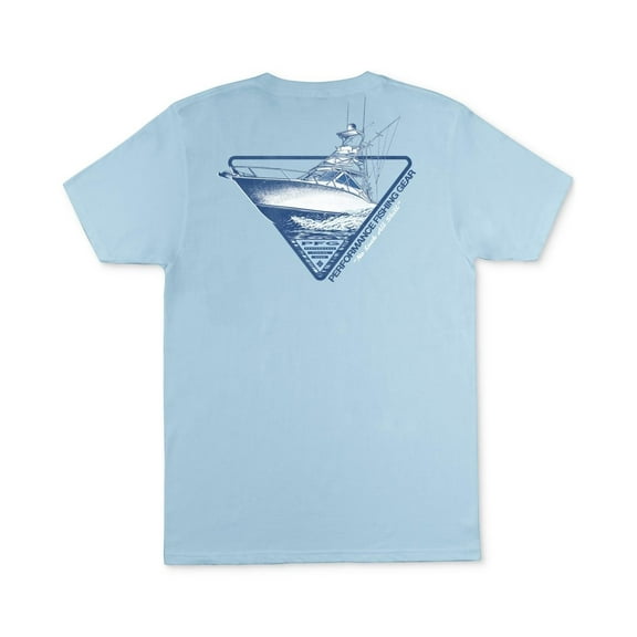 Columbia Men Regular fit Short Sleeve Graphic T-Shirt Shirt Medium Blue Solid