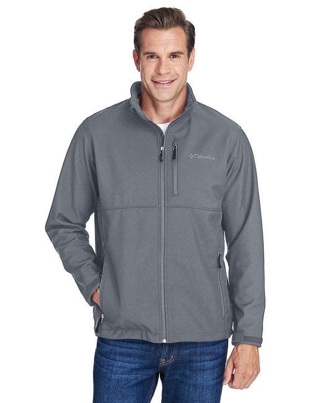 Columbia Men's Ascender Water-Resistant Softshell Jacket Gray Size Medium