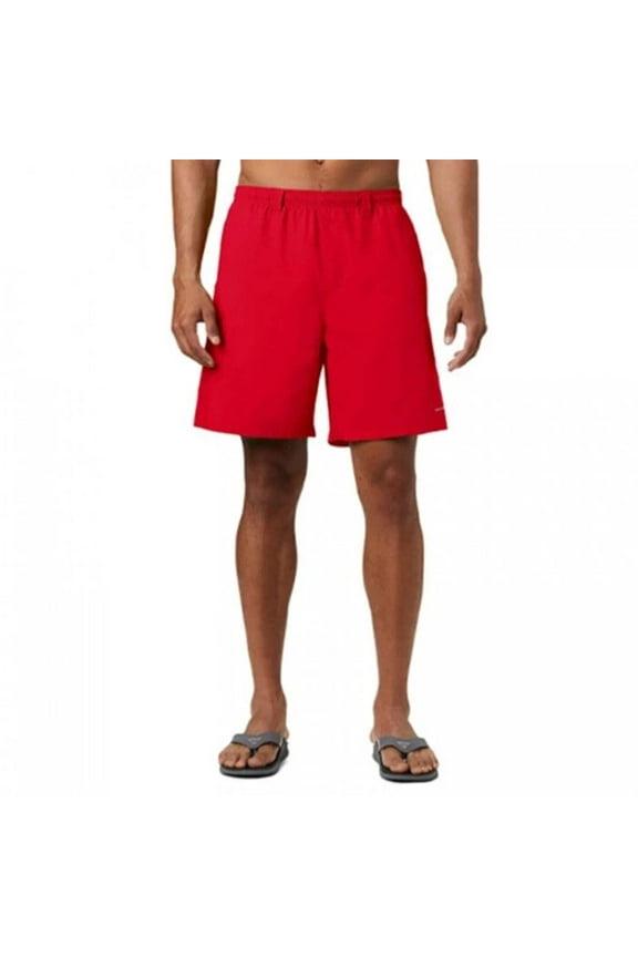 PFG Backcast III Water Short Men Small Red 8" Inseam Flat Front ERK1369