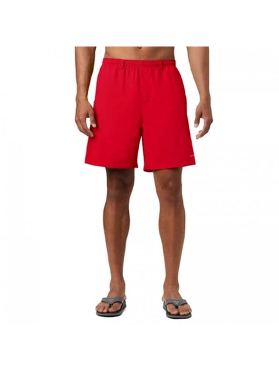 PFG Backcast III Water Short Men Small Red 8" Inseam Flat Front ERK1369