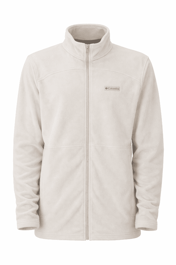 Mens Beige Full-Zip Fleece Jacket  3X Warm Outdoor Coat