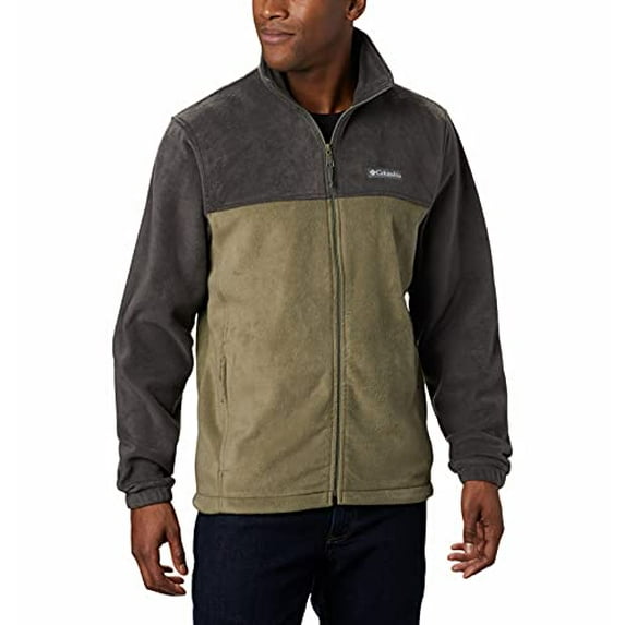 Columbia Men's Big Steens Mountain 2.0 Full Zip Fleece Jacket, Shark/Stone Green, 4X Tall