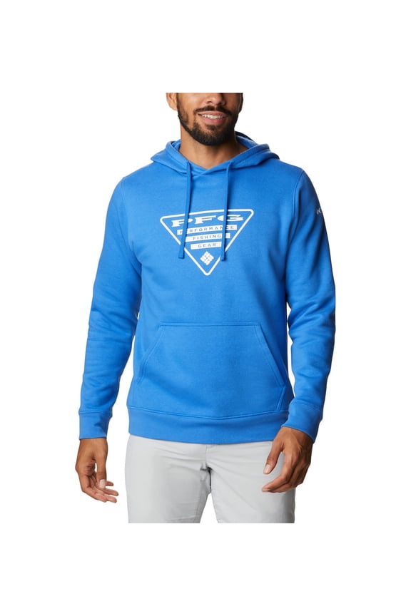 Men's Big & Tall PFG Triangle II Hoodie, Vivid Blue/White, Large B&T