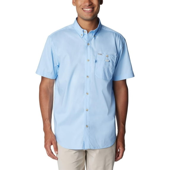 Columbia Men's Bonefish Short Sleeve Shirt, Sail, X-Large