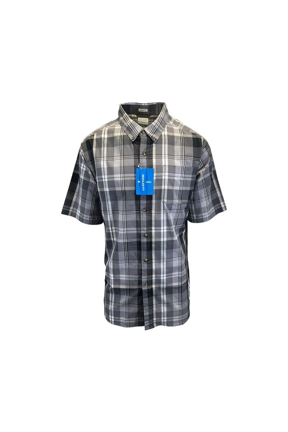 Men's Flint Grey Multi Plaid Rapid Rivers II S/S Shirt (026)