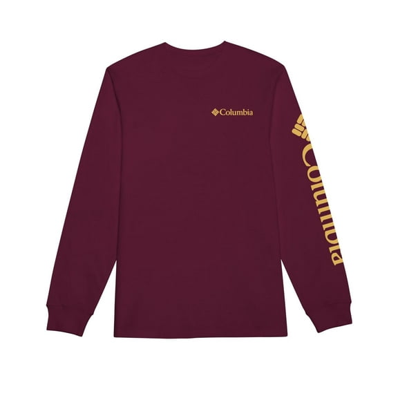 Columbia Men's Fundamentals Graphic Long Sleeve T-Shirt Red Size Medium