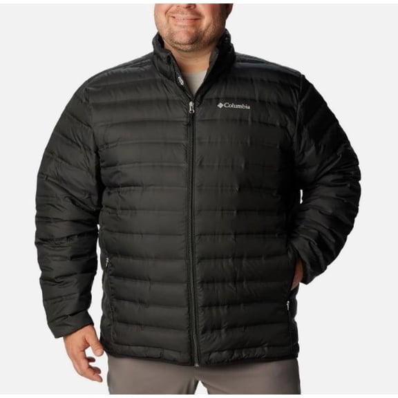 Columbia Men's Lake 22 Down Jacket, Lightweight Packable Puffer Coat, Water-Resistant, Black, Size Large