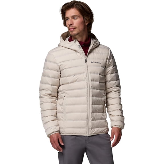 Columbia Mens Lake II Down Hooded Jacket Lightweight Packable Puffer Coat, Small