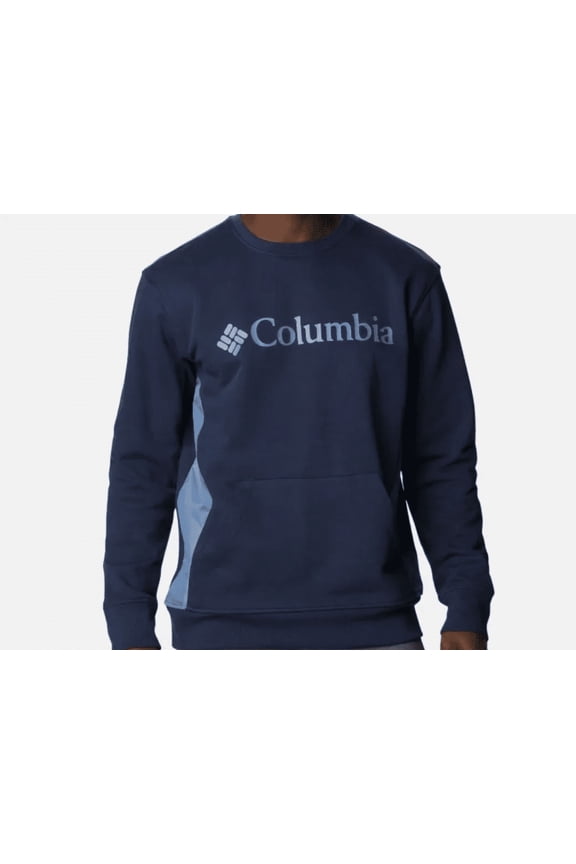 Men's Logo Fleece Crew Collegiate Navy Size M