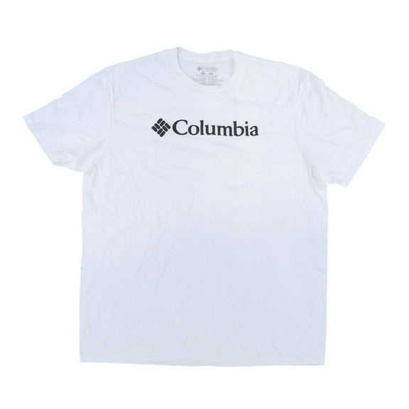 Columbia Men's Logo Graphic T-Shirt Casual Comfort Top Logo Athletic White New