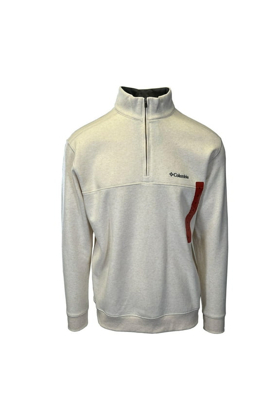 Men's Oatmeal Heather Sweatshirt Hart Mountain Half Zip L/S (S06)