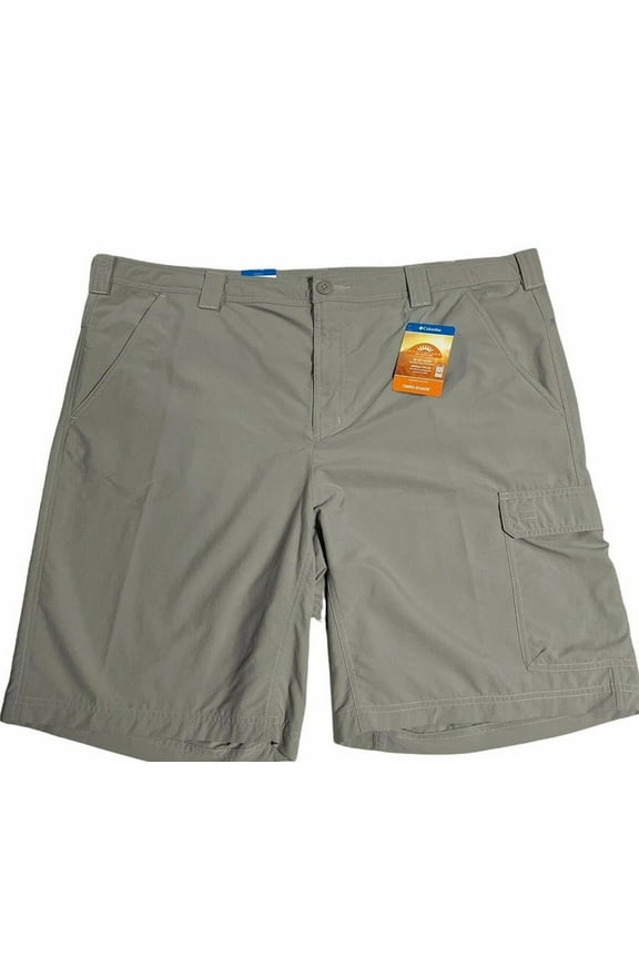 Men's Outdoor Hiking Cargo Shorts Size 42-44 X 10 Gray Nylon UPF50 Tech