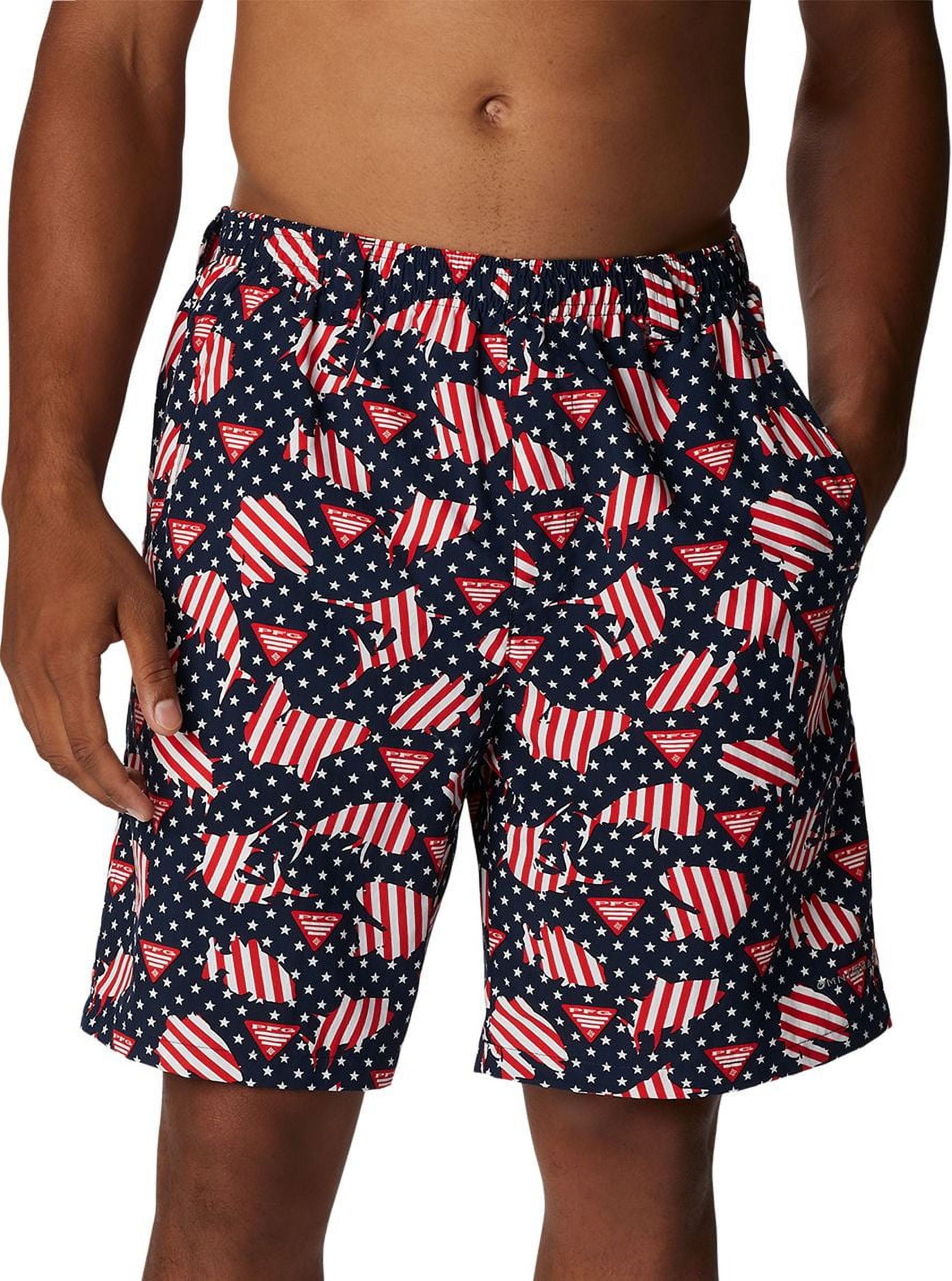 Columbia Men's Super Backcast Water Shorts - UPF 50 Sun Protection, Quick-Dry, Collegiate Navy Crosshatched Tuna Print, Medium 6" Inseam - View #10