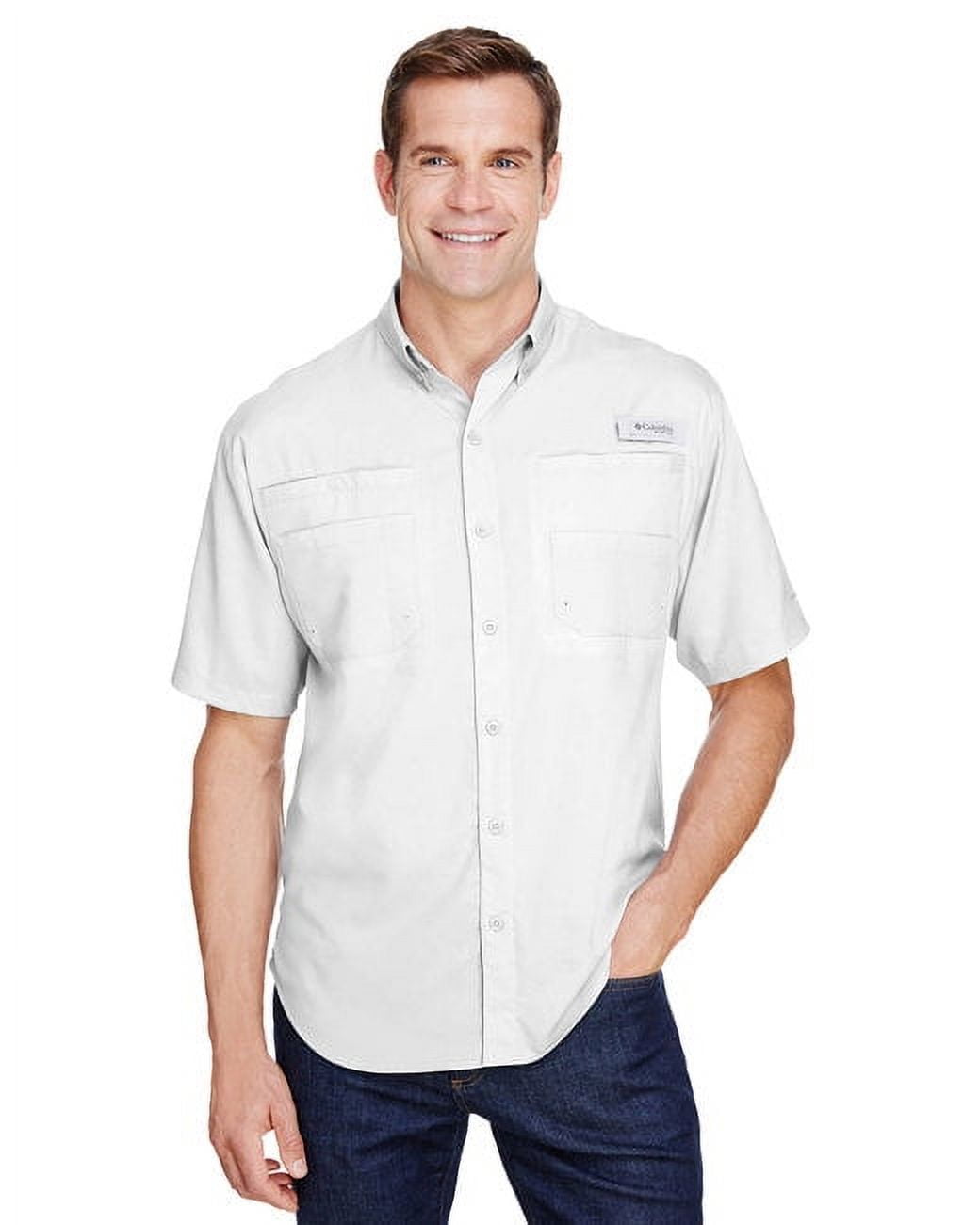 Chemise Manche Courte Homme Chemise De Pêche Columbia PFG Tamiami Jeunesse XL - Bleu, UPF40, Manches Courtes, Neuve Avec étiquettes Chemise Pêche Columbia Pf Junior