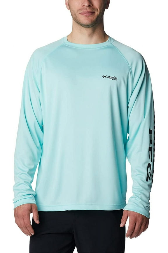Men's Columbia PFG UPF 50 Terminal Tackle⢠Long Sleeve Shirt Color: Gulf Stream Size: XL