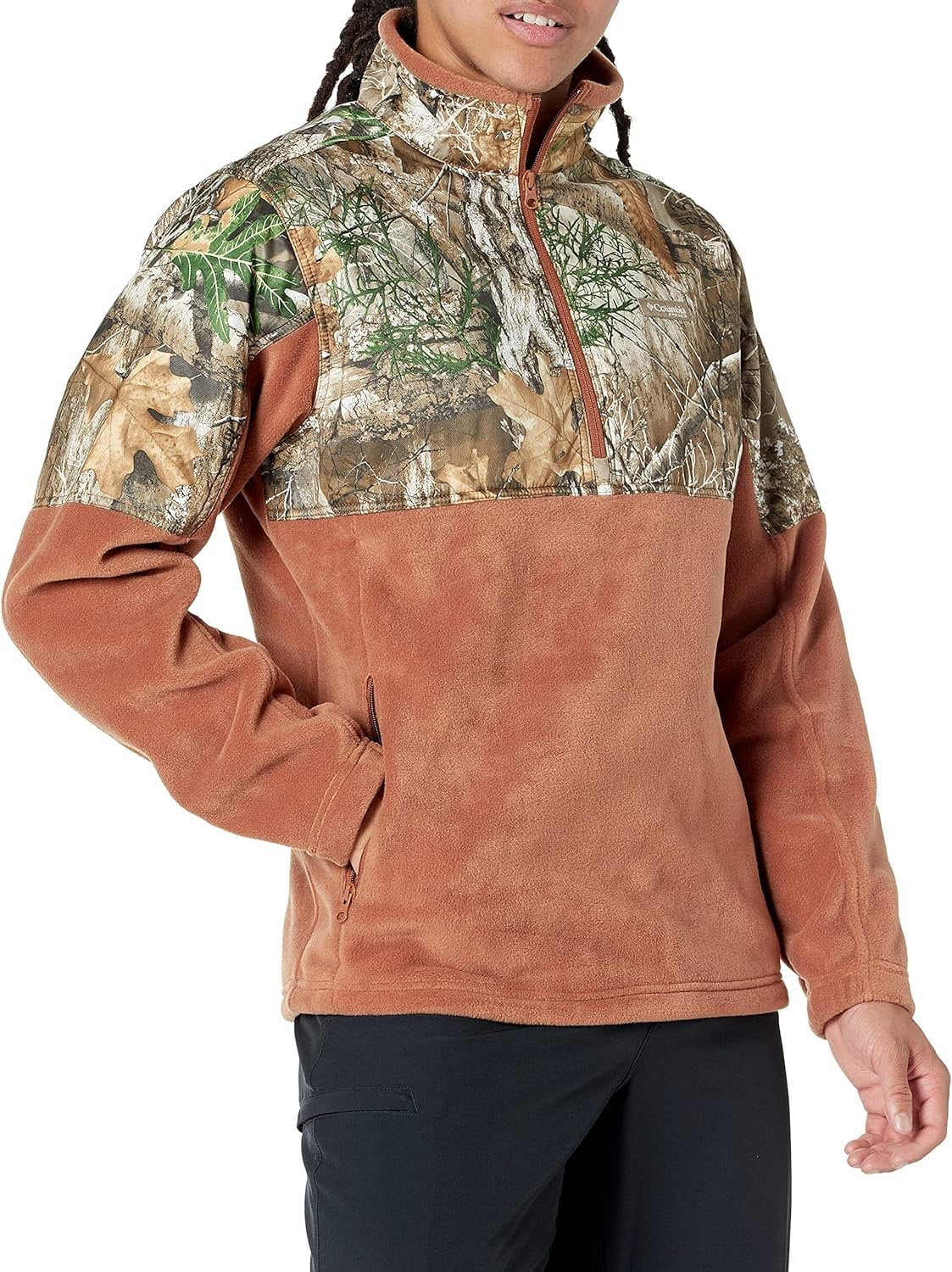 Columbia Men s PHG Fleece Overlay 1 4 Zip Top Walmart