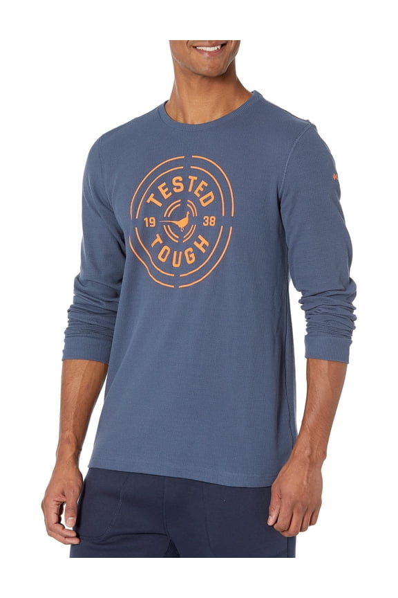 Men's PHG Primer Waffle Long Sleeve, Zinc/Blaze Pheasant, X-Large