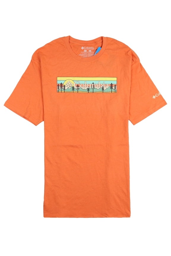 Men's Pine Tree Striped Logo T-Shirt XX-Large Desert Orange