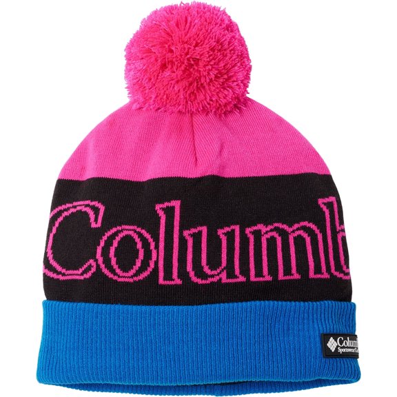 Columbia Men's Polar Powder II Beanie (Fuchsia Fizz/Blk/Br Indgo, One Size)