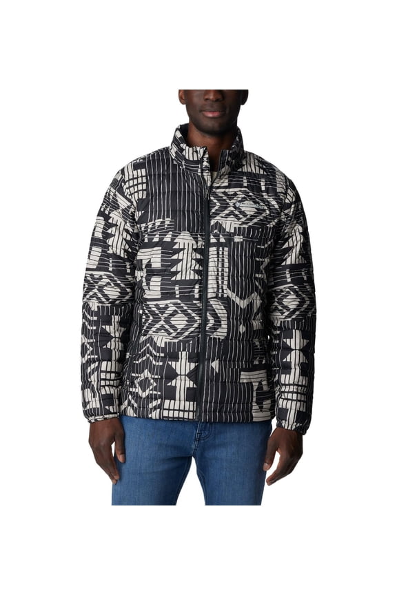 Men's Powder Lite Jacket, Black Passages Print, X-Large