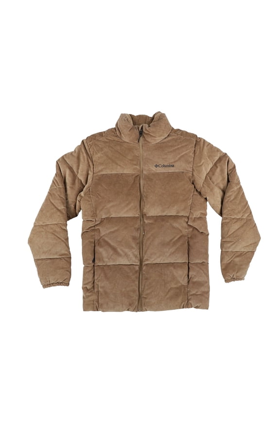 Men's Puffect Corduroy Jacket Comfort Pockets High Neck Khaki New