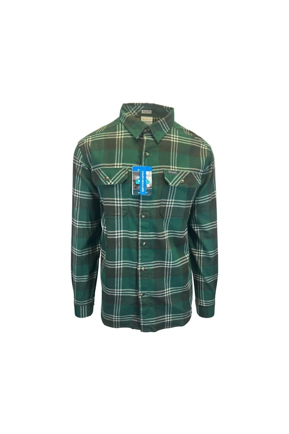 Men's Rain Forest Trails Edge Plaid Shirt Flare Gun Stretch Flannel L/S