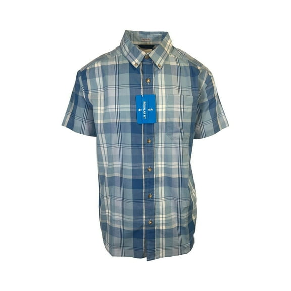 Columbia Men's Ripple Blue Multi Plaid Rapid Rivers II Short Sleeve Shirt (429)