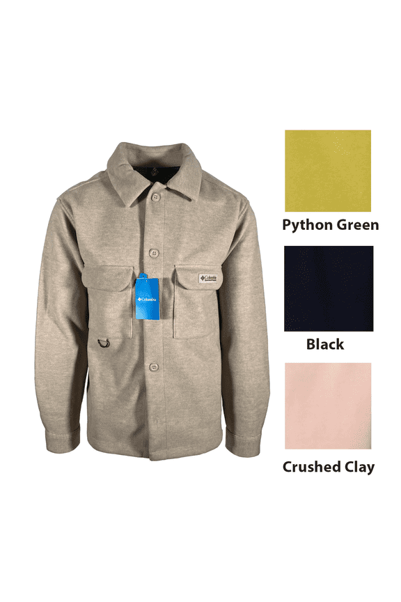 Men's Shirt Jacket Wallowa L/S- Crushed Clay | Black | Python Green