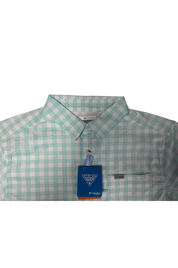 Men's Shirt PFG Super Slack Tide Camp Palaka Plaid Short Sleeve