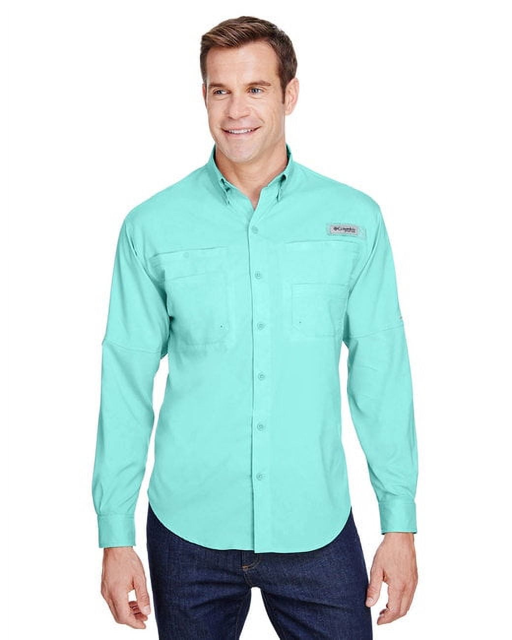 Steens Mountain Chemise Pêche Columbia Tamiami II - Manches Longues UPF 40 Vêtement Anti-UV