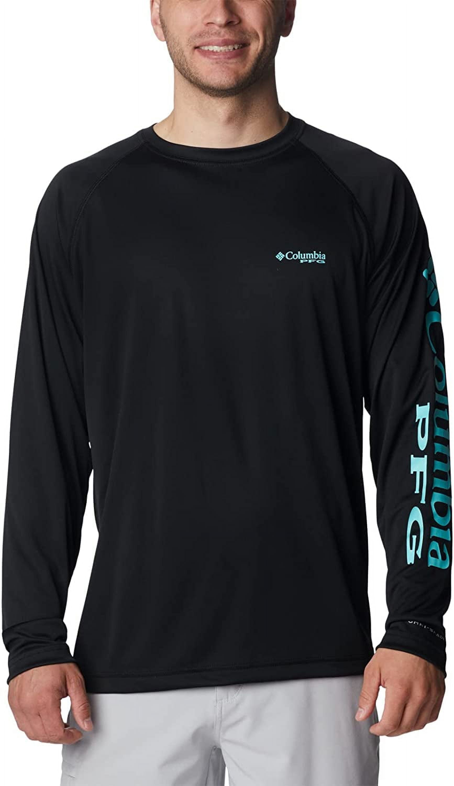 Columbia Men's Terminal Tackle Long Sleeve Shirt, Black/Gulf Stream Logo, 4X Big - Walmart.com