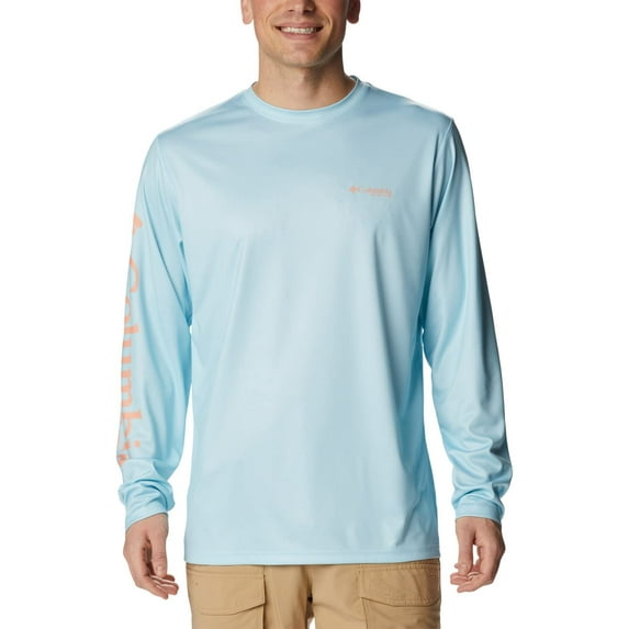 Columbia Men's Terminal Tackle PFG Carey Chen Long Sleeve, Spring Blue/Offshore Slam, X-Large
