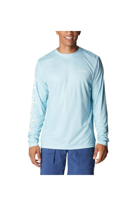 Men's Terminal Tackle PFG Carey Chen Long Sleeve, Spring Blue/White Reef Cup, Medium