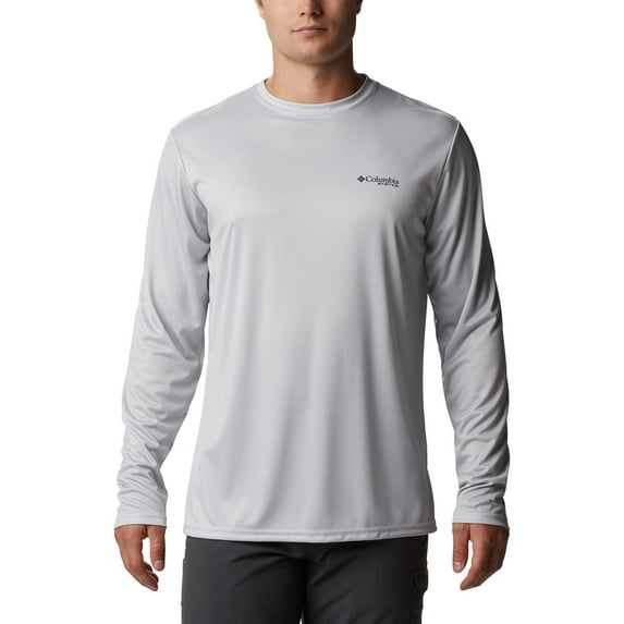 Columbia Men's Terminal Tackle PFG State Triangle LS, Cool Grey/Al Flag, 3X Big