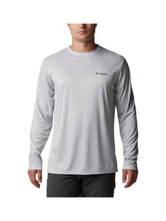 Men's Terminal Tackle PFG State Triangle LS, Cool Grey/Al Flag, 3X Big