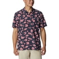 thumbnail image 1 of Columbia Men's Trollers Best Short Sleeve Shirt, Collegiate Navy PFG Proud, Small, 1 of 9