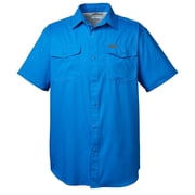 Columbia Mens Utilizer Short Sleeve Camp Shirt Medium, Blue