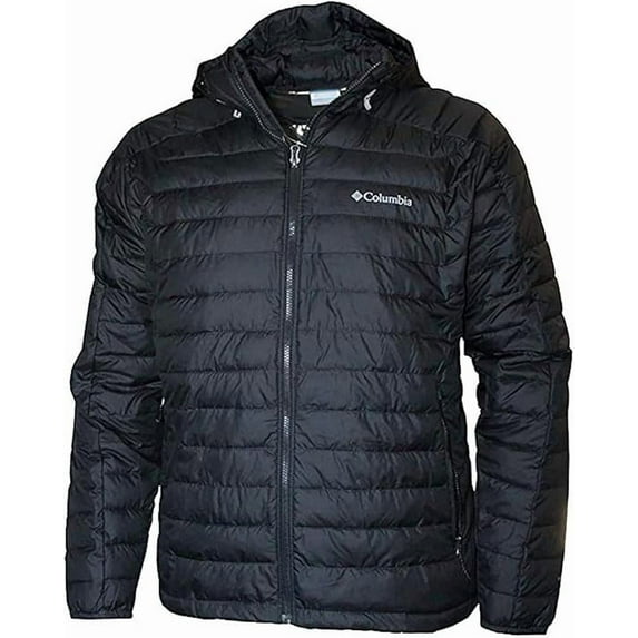 Columbia Men's White Out II Insulated Omni Heat Hooded Jacket (Black, Small)