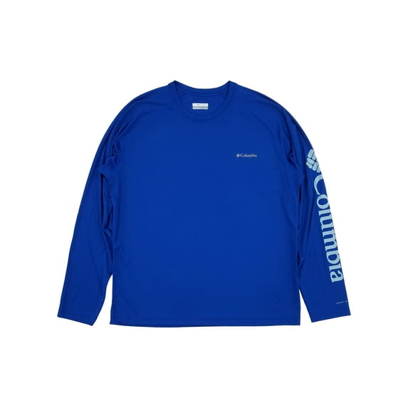 Columbia Mens Azul/Sky Blue Long Sleeve Performance T-Shirt XX-Large