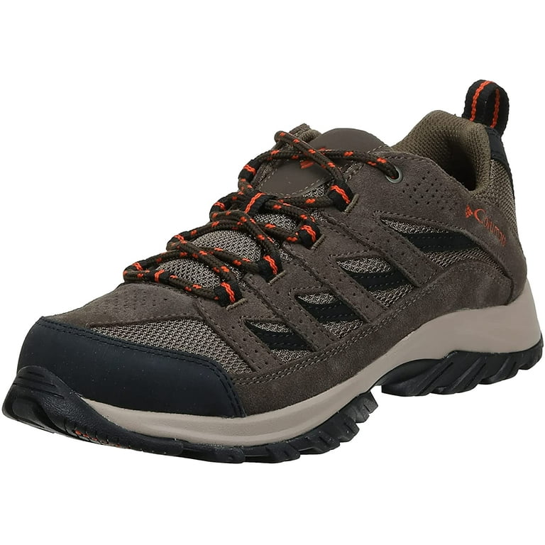 Columbia Mens Crestwood Hiking Shoe Camo Brown, Heatwave