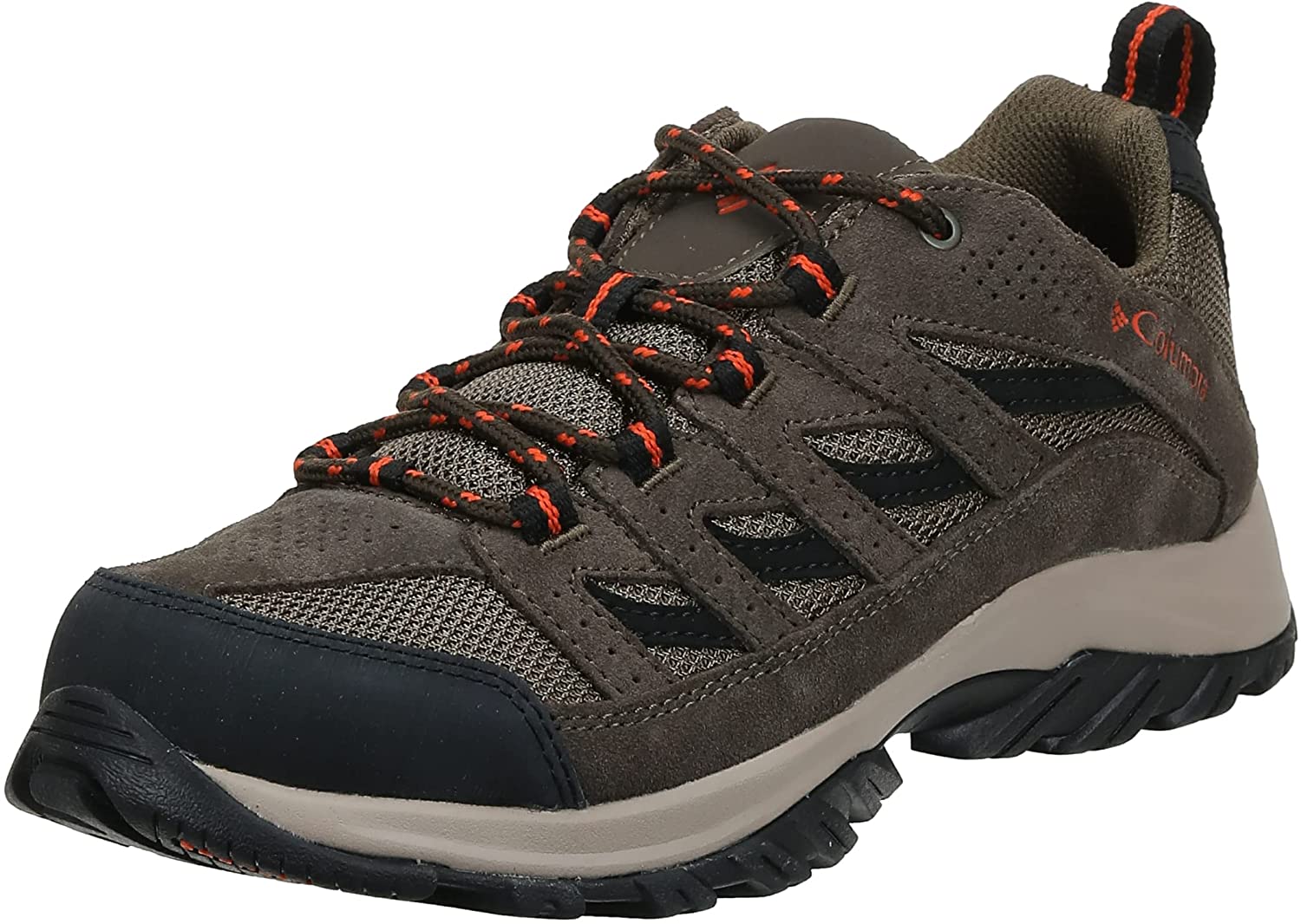 Columbia Mens Crestwood Hiking Shoe 7.5 Camo Brown, Heatwave
