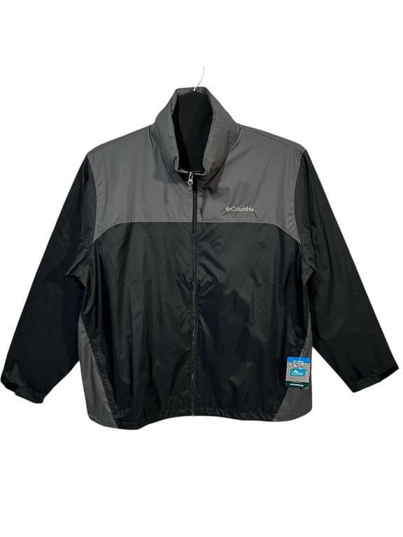 Mens Glennaker Lake Rain Jacket Sz 2X Black Gray Waterproof Windbreaker