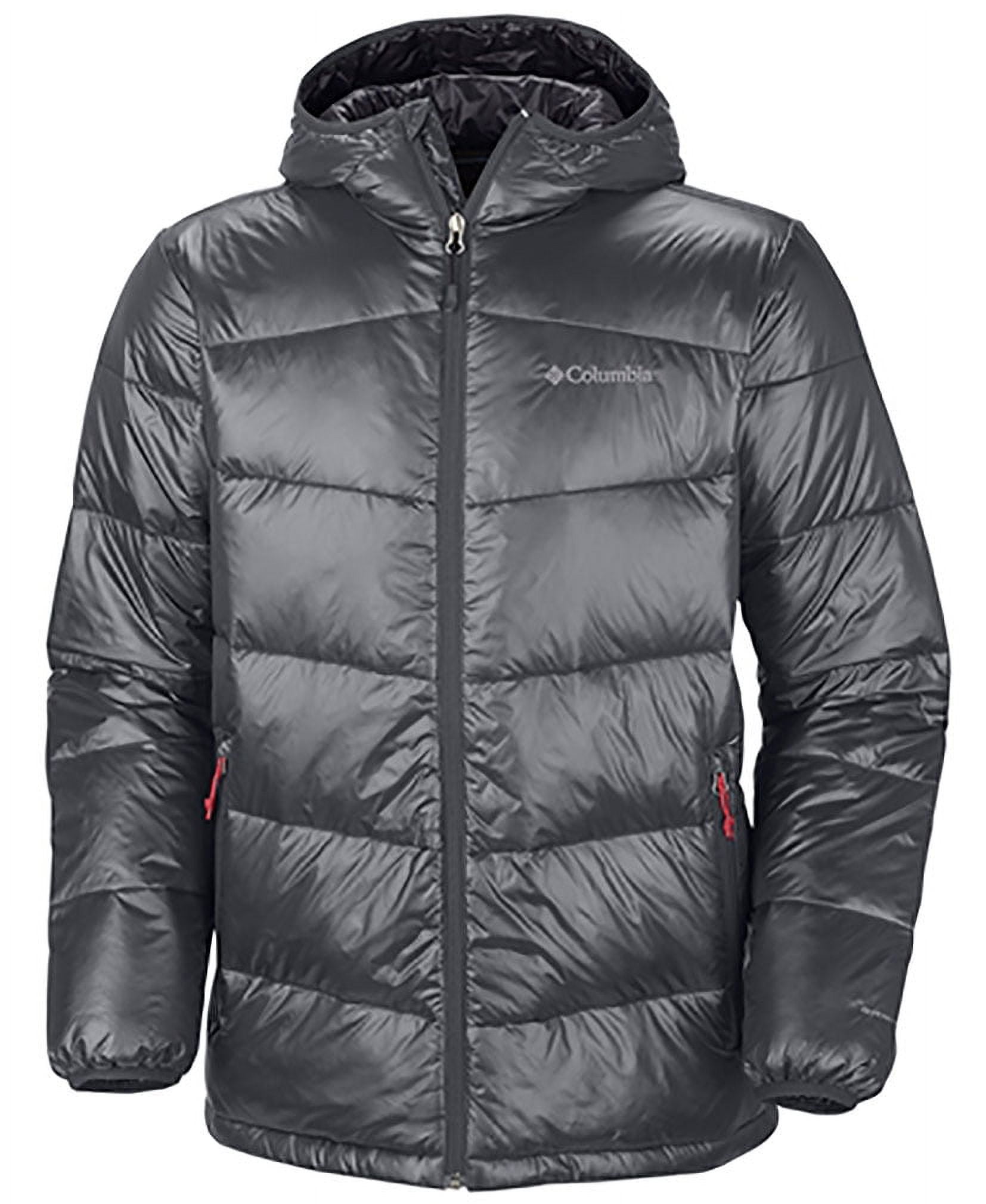 Columbia Mens Gold 650 Turbodown Hooded Down Jacket Grey Small