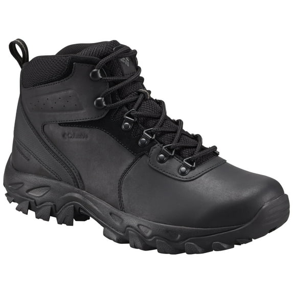 Columbia Mens Newton Ridge Plus II Waterproof Hiking, Black, Black, Size 9.5