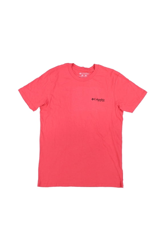 Mens PFG Graphic T-Shirt Casual Top Solid Red M New